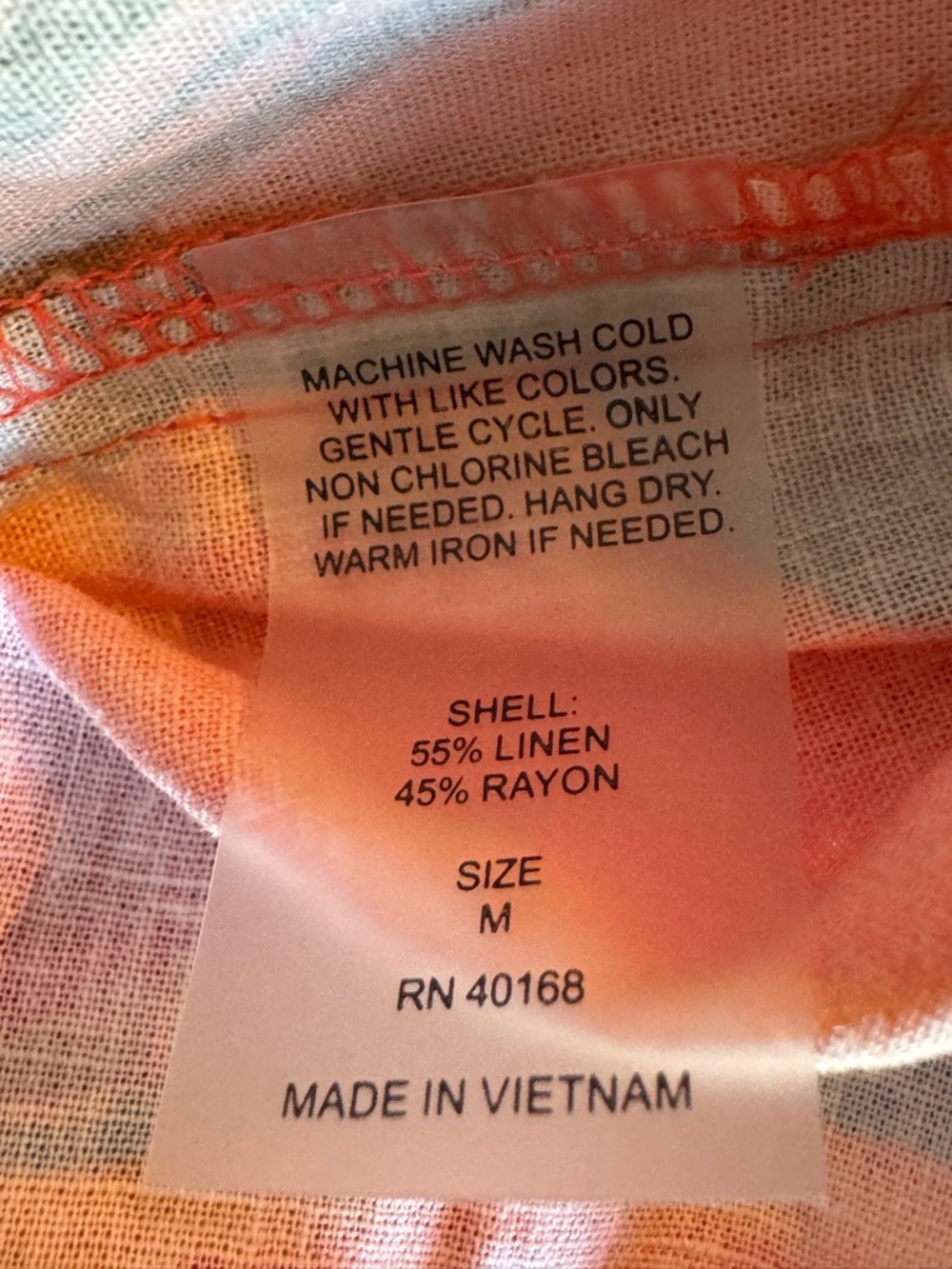 Vitamin A Multicolor Tropical Women linen blend Shorts NWT M - Picture 5 of 5